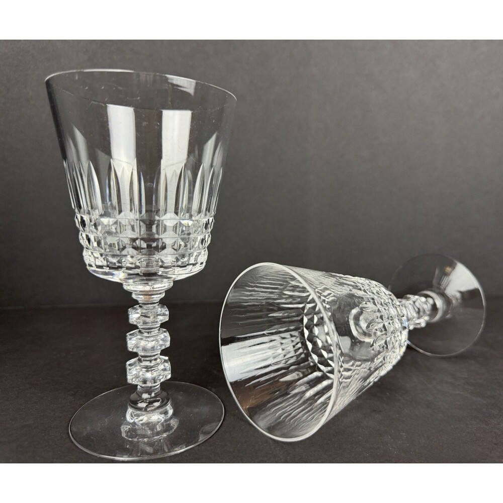 Vintage Pair of Tiffin-Franciscan Williamsburg Water Goblets, Mid-Century Modern
